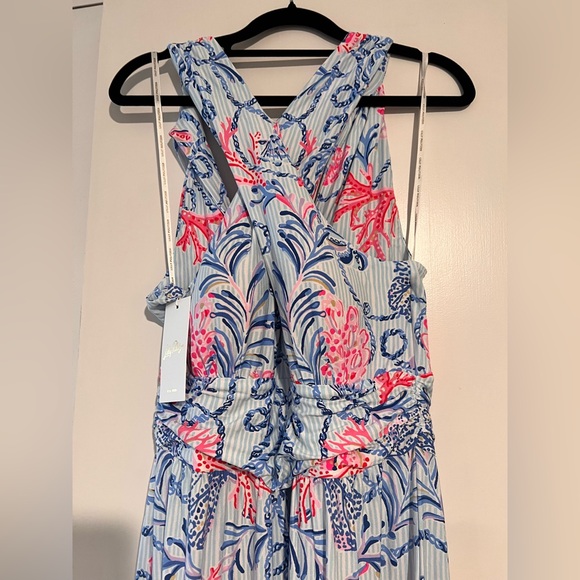 NWT Lilly Pulitzer Montecito Halter Maxi Dress Naut Today Print Size M $238 - Picture 6 of 14